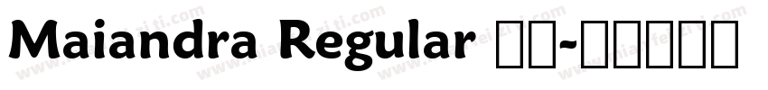Maiandra Regular 免费字体转换